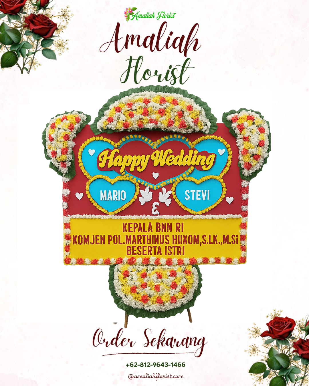 Papan Bunga Pernikahan Ranuyoso